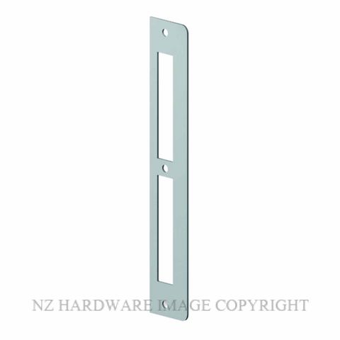 YALE C3297 NZAF STRIKER PLATE 195MMX34MM SATIN STAINLESS