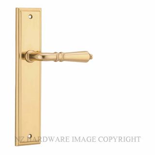 IVER 10236 SARLAT STEPPED PLATE PASSAGE HANDLE SET POLISHED BRASS