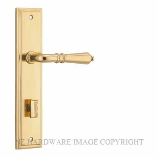 IVER 10236P85 SARLAT STEPPED PLATE PRIVACY HANDLE SET POLISHED BRASS