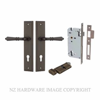 IVER 10736KENTR60KT SARLAT STEPPED PLATE KEY-TURN ENTRANCE SET SIGNATURE BRASS