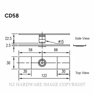 DORMAKABA CD58.SSS ON-EAZI TOP PIVOT 9400000001709 SATIN STAINLESS