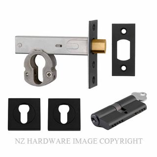IVER 22152K60KKES DEADBOLT EURO 60MM KEY/KEY SQUARE ESC MATT BLACK