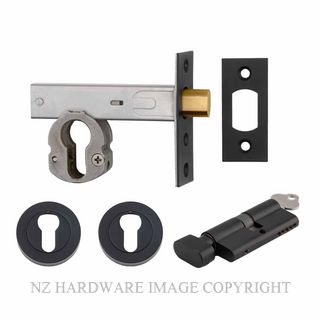 IVER 22152K60KTER DEADBOLT EURO 60MM KEY/TURN ROUND ESC MATT BLACK