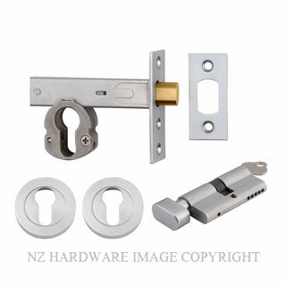 IVER 22153K60KTER DEADBOLT EURO 60MM KEY/TURN ROUND ESC BRUSHED CHROME