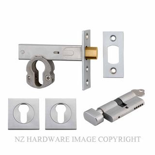 IVER 22153K60KTES DEADBOLT EURO 60MM KEY/TURN SQUARE ESC BRUSHED CHROME