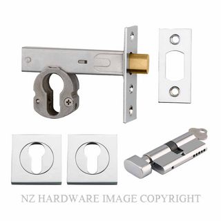 IVER 22154K60KTES DEADBOLT EURO 60MM KEY/TURN SQUARE ESC CHROME PLATE