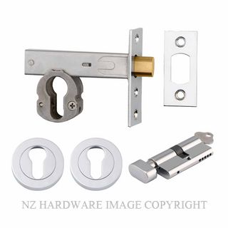 IVER 22154K60KTER DEADBOLT EURO 60MM KEY/TURN ROUND ESC CHROME PLATE