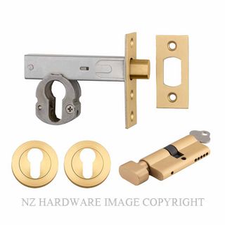 IVER 22155K60KTER DEADBOLT EURO 60MM KEY/TURN ROUND ESC BRUSHED BRASS