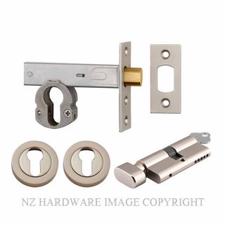 IVER 22157K60KTER DEADBOLT EURO 60MM KEY/TURN ROUND ESC SATIN NICKEL