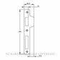 YALE P33135LH LOCKWOOD STRIKER SS LH 202MMX44.5MM SATIN STAINLESS