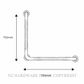 LEGGE LGR750-90S 750X750X32MM GRAB RAIL SATIN STAINLESS