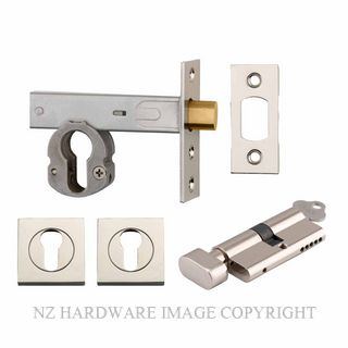 IVER 22158K60KTES DEADBOLT EURO 60MM KEY/TURN SQUARE ESC POLISHED NICKEL