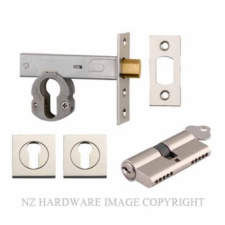 IVER 22158K60KKES DEADBOLT EURO 60MM KEY/KEY SQUARE ESC POLISHED NICKEL