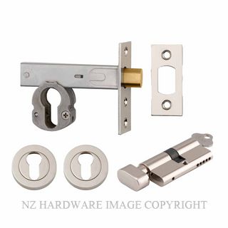 IVER 22158K60KTER DEADBOLT EURO 60MM KEY/TURN ROUND ESC POLISHED NICKEL