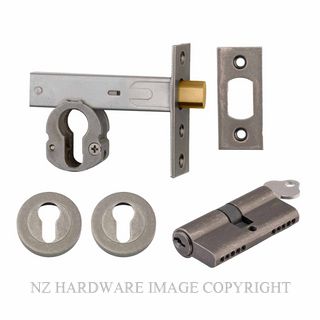 IVER 22159K60KKER DEADBOLT EURO 60MM KEY/KEY ROUND ESC DISTRESSED NICKEL