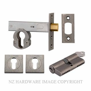 IVER 22159K60KKES DEADBOLT EURO 60MM KEY/KEY SQUARE ESC DISTRESSED NICKEL