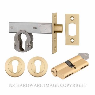 IVER 22160K60KKER DEADBOLT EURO 60MM KEY/KEY ROUND ESC BRUSHED GOLD