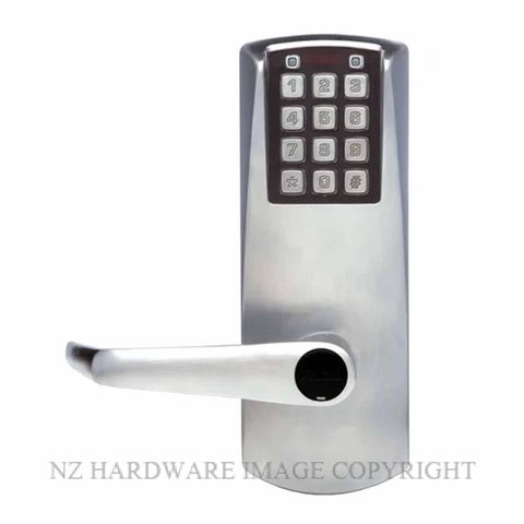 DORMAKABA E2031XSLL-626-41 9400000002136 E-PLEX 70MM BACKSET SCH C LEVER LONG SATIN CHROME