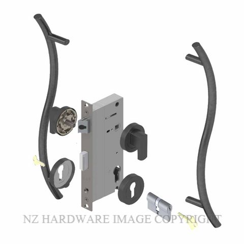 YALE PTR82525/147/450 DC SP PULL HANDLE LOCK KITS SPECIAL POWDERCOAT