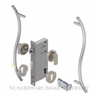 YALE PTR82526/147/450 CT SC PULL HANDLE LOCK KITS SATIN CHROME