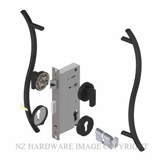 YALE PTR82526/147/450 CT MB PULL HANDLE LOCK KITS MATT BLACK