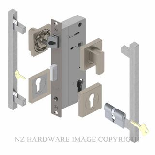 YALE PTS82401/145 DC SC PULL HANDLE LOCK KITS SATIN CHROME