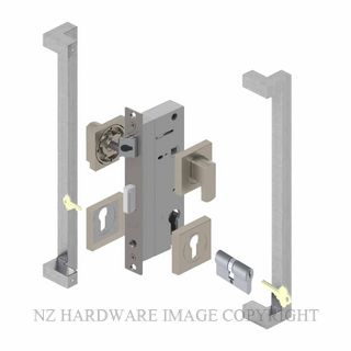YALE PTS82401/146/450 APEX SQ INDURO 50BS 2P S DC 146450 SATIN CHROME