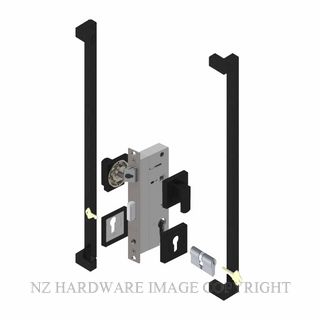 YALE PTS82401/146 DC PULL HANDLE LOCK KITS MATT BLACK
