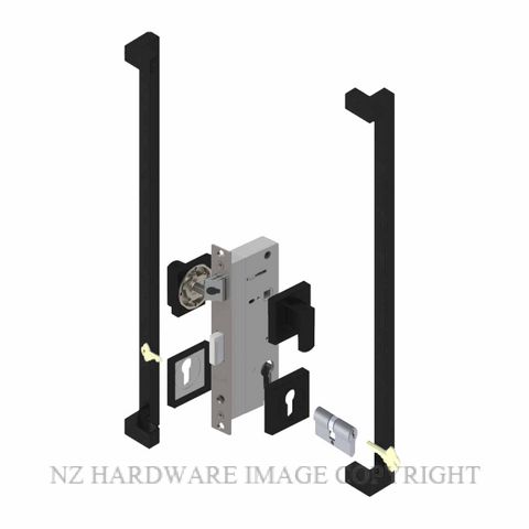 YALE PTS82401/146 DC PULL HANDLE LOCK KITS MATT BLACK