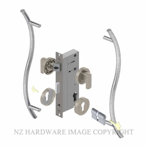 YALE PTR82401/147 DC SC PULL HANDLE LOCK KITS SATIN CHROME