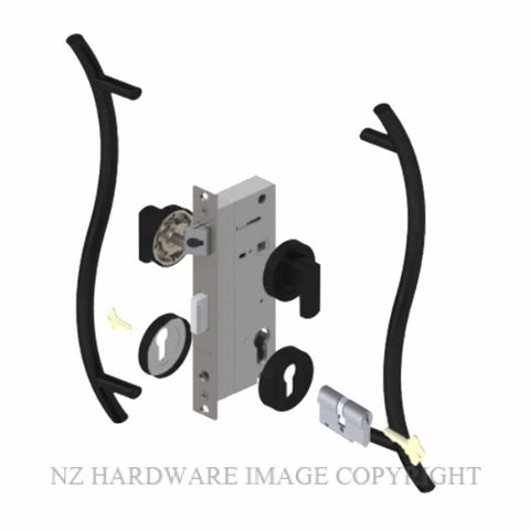 YALE PTR82401/147 DC MB PULL HANDLE LOCK KITS MATT BLACK
