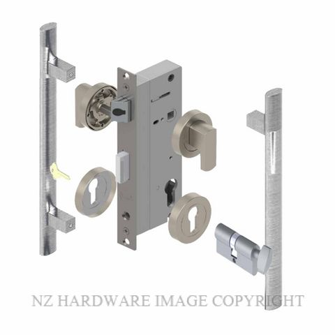 YALE PTR82402/141 CT SC PULL HANDLE LOCK KITS SATIN CHROME