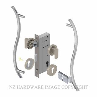 YALE PTR82402/147/450 CT SC PULL HANDLE LOCK KITS SATIN CHROME