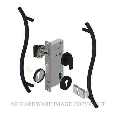 YALE PTR82402/147/450 CT MB PULL HANDLE LOCK KITS MATT BLACK