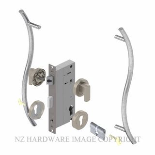 YALE PTR82525/147/450 DC SC PULL HANDLE LOCK KITS SATIN CHROME