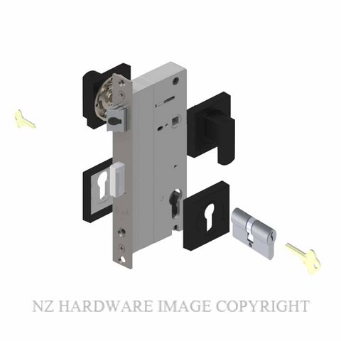 YALE PTS82501B DC MB LATCHING LOCK KIT MATT BLACK