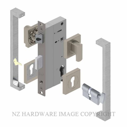 YALE PTS82502/143 CT SC PULL HANDLE LOCK KITS SATIN CHROME