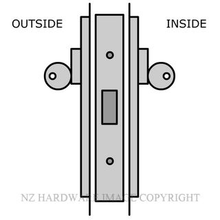 LEGGE 990 S3 SLIDING DOOR LOCK SATIN CHROME