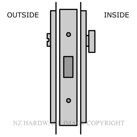 LEGGE 990 S33 SLIDING DOOR LOCK SATIN CHROME