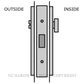 LEGGE 990 S33 SLIDING DOOR LOCK SATIN CHROME