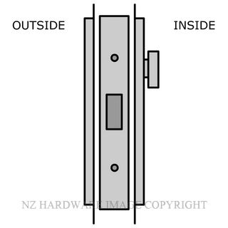 LEGGE 990 S7 SLIDING DOOR LOCK SATIN CHROME