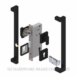 YALE PTS82402/146 CT MB PULL HANDLE LOCK KITS MATT BLACK