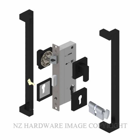 YALE PTS82402/146 CT MB PULL HANDLE LOCK KITS MATT BLACK