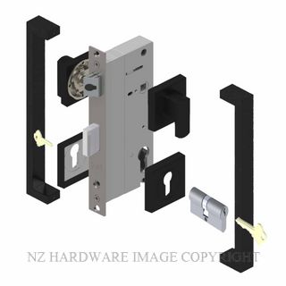 YALE PTS82501/143 DC MB PULL HANDLE LOCK KITS MATT BLACK