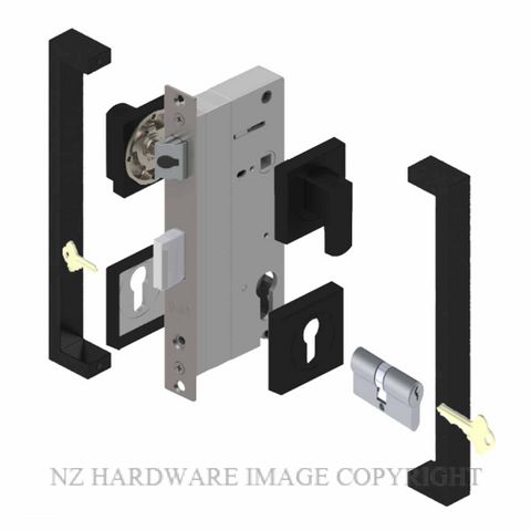 YALE PTS82501/143 DC MB PULL HANDLE LOCK KITS MATT BLACK