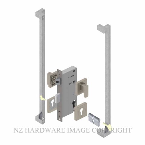 YALE PTS82501/146/600 DC SC PULL HANDLE LOCK KITS SATIN CHROME