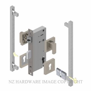 YALE PTS82501/145 DC SC PULL HANDLE LOCK KITS SATIN CHROME