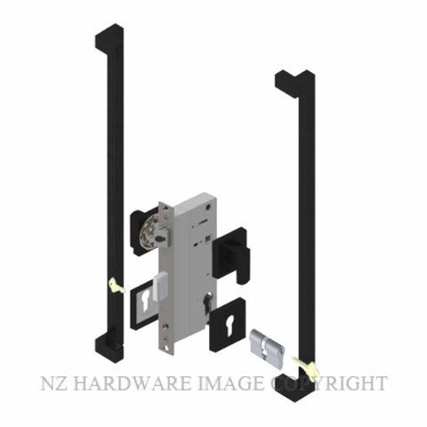 YALE PTS82501/146/600 DC MB PULL HANDLE LOCK KITS MATT BLACK