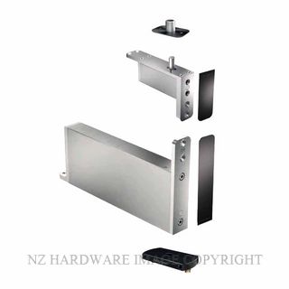 FRITSJURGENS FJS/STM+40ASBK FULL KIT | SYSTEM M+A |40 MM MIN PIVOT POINT | SQUARED FLOOR PLATE | PVD BLACK