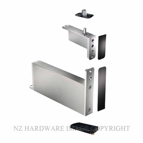 FRITSJURGENS FJS/STM+40ASBK FULL KIT | SYSTEM M+A |40 MM MIN PIVOT POINT | SQUARED FLOOR PLATE | PVD BLACK